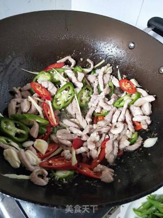四季豆炒肉丝的做法步骤：7