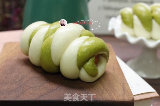 双色麻花火腿馒头卷的做法步骤：14