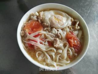 番茄鸡蛋肉丝面的做法步骤：10