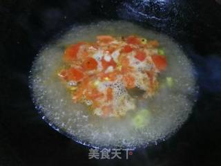 番茄豆米鸡蛋面的做法步骤：7