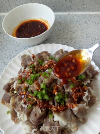 酸辣浇汁肥牛片的做法步骤：5