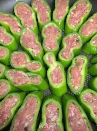 尖椒酿肉的做法步骤：5
