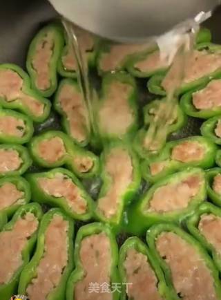 尖椒酿肉的做法步骤：6