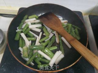 清炒芦笋山药的做法步骤：6