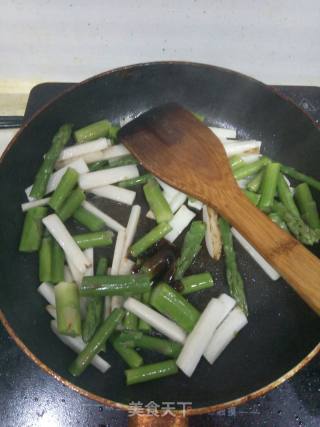 清炒芦笋山药的做法步骤：7
