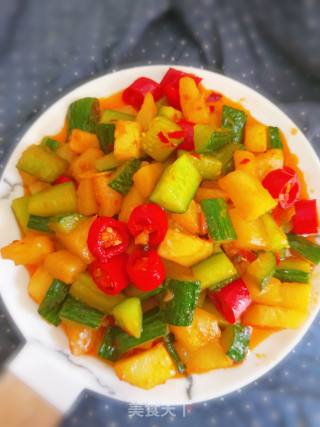 酱香黄瓜土豆丁的做法步骤：10