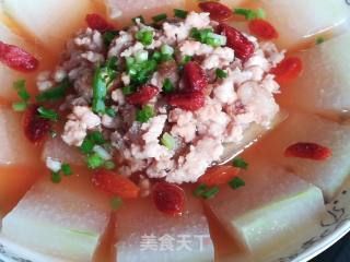 肉末蒸冬瓜的做法步骤：2