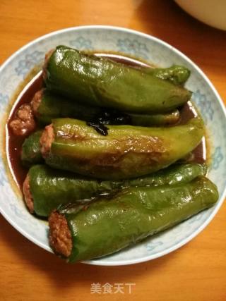 辣椒酿肉的做法步骤：2