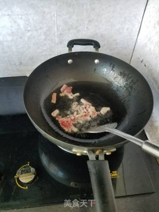 蒜苔肉丝炒拉条的做法步骤：4