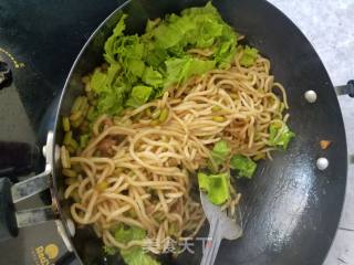 蒜苔肉丝炒拉条的做法步骤：8