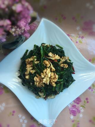 核桃仁菠菜的做法步骤：11