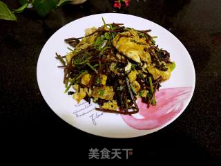 猴腿菜炒鸡蛋的做法步骤：5