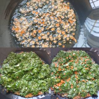 芹菜叶炒鸡蛋的做法步骤：3