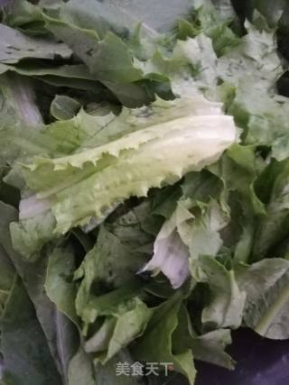 炒油麦菜的做法步骤：2