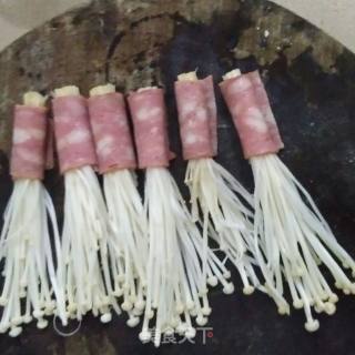 培根卷金针菇的做法步骤：4