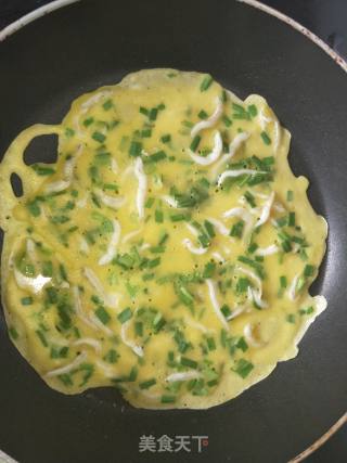 韭菜银鱼煎饼的做法步骤：6