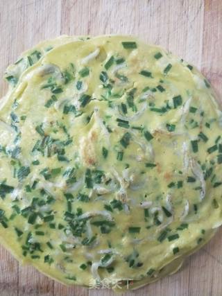 韭菜银鱼煎饼的做法步骤：7