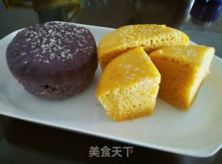 紫薯发糕和南瓜发糕的做法步骤：11