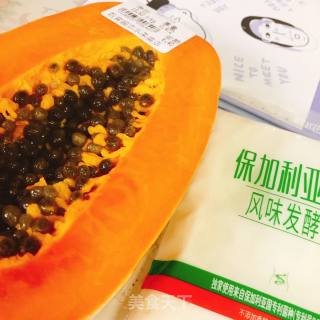 木瓜奶昔的做法步骤：1