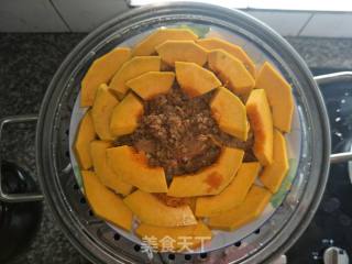 南瓜蒸肉的做法步骤：10