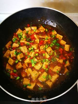 青蒜烧豆腐的做法步骤：8