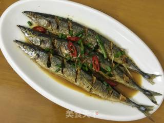 红烧秋刀鱼的做法步骤：9