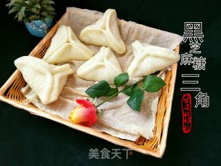 配方黑芝麻糖三角的做法步骤：11