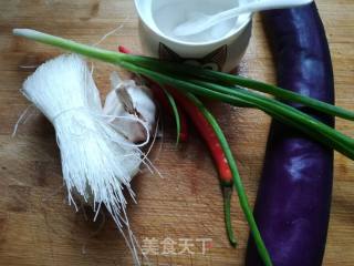 肉末茄条蒸粉丝的做法步骤：3