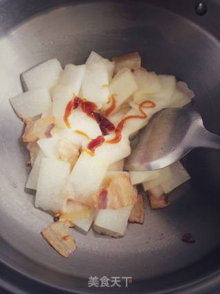 腊肉炒冬瓜的做法步骤：6