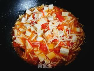 蕃茄金针菇炖豆腐的做法步骤：10