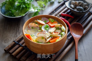 上汤花蛤娃娃菜的做法步骤：10