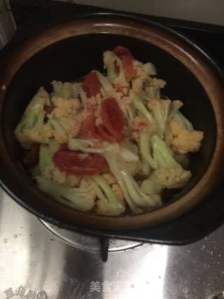 花菜炒番茄的做法步骤：5
