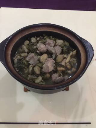 蚕豆酸菜排骨的做法步骤：8