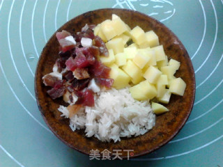 腊肉土豆蒸饭的做法步骤：3