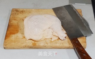 鲜鸡汤+烫饭的做法步骤：1
