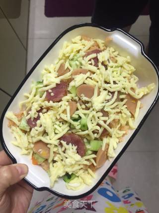 香肠芝士焗饭的做法步骤：6