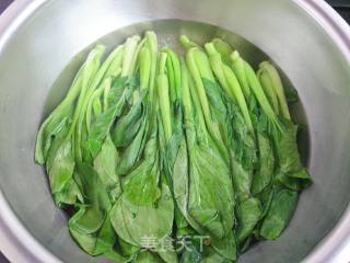 爽口浇汁油菜的做法步骤：3