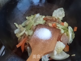 里脊肉炒圆白菜的做法步骤：9