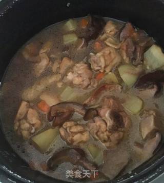 香菇滑鸡焖饭的做法步骤：8