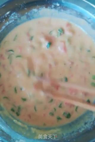 玉米面番茄鸡蛋饼的做法步骤：4