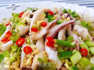 葱油鲜鱿芽菜的做法步骤：13