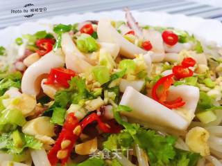 葱油鲜鱿芽菜的做法步骤：15