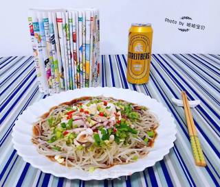 葱油鲜鱿芽菜的做法步骤：17