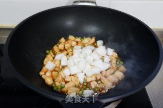 雪梨鸡丁的做法步骤：9