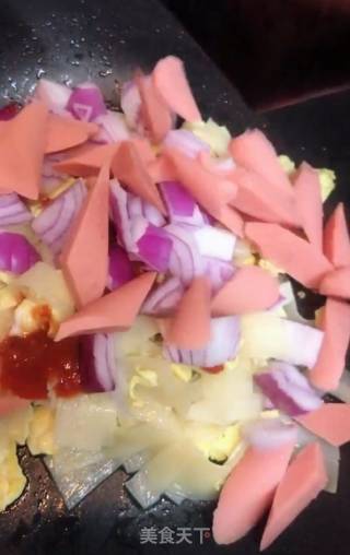 炒冷面的做法步骤：4