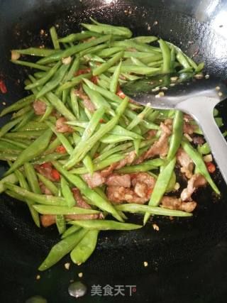 豆角炒肉片的做法步骤：6
