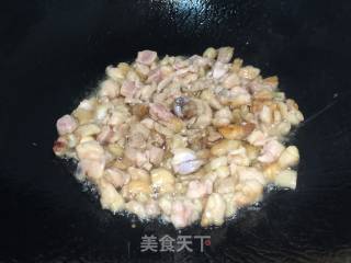 脆藕炒鸡米的做法步骤：11