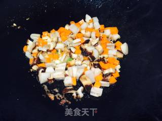 脆藕炒鸡米的做法步骤：14