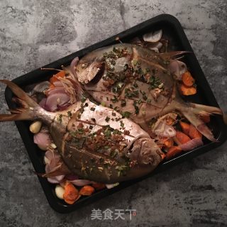 原创|健身减脂杂蔬烤海鱼的做法步骤：7