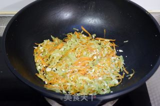 咸蛋炒双丝的做法步骤：8